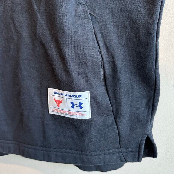 Under Armour Project Rock Sleeveless Hooded Fleece Tank Black S - Picture 5 of 11